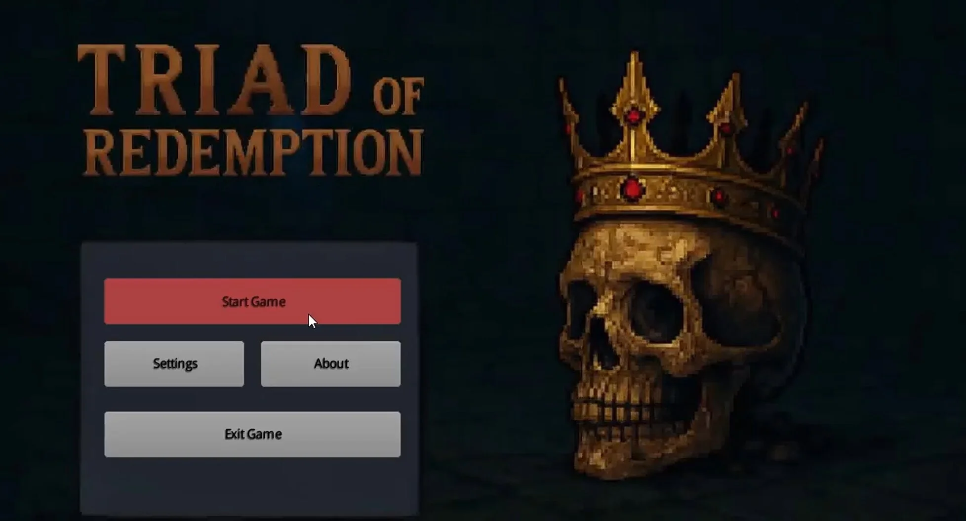 Triad of Redemption title screen