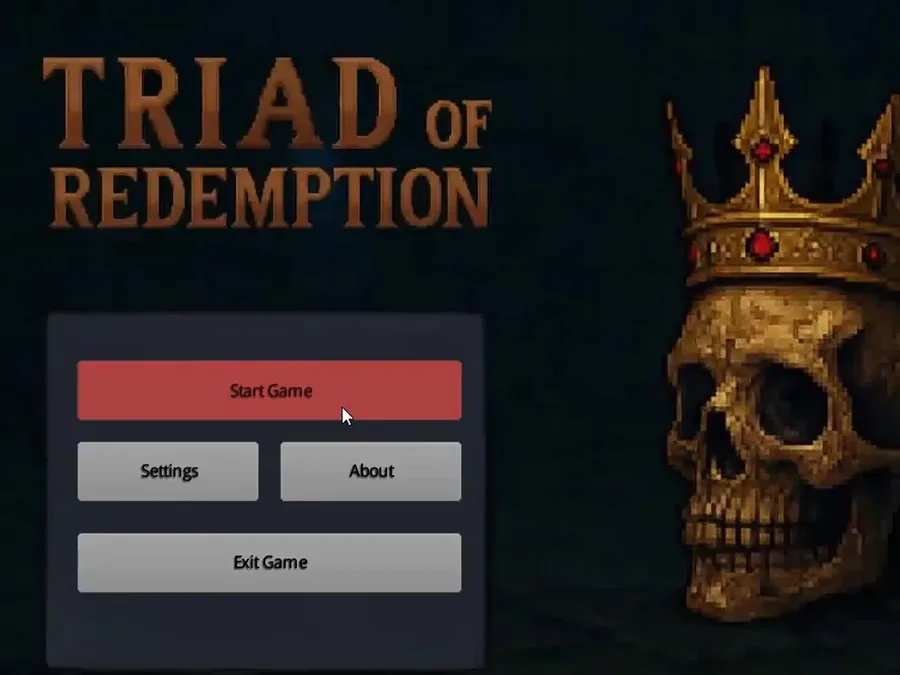 Triad of Redemption title screen